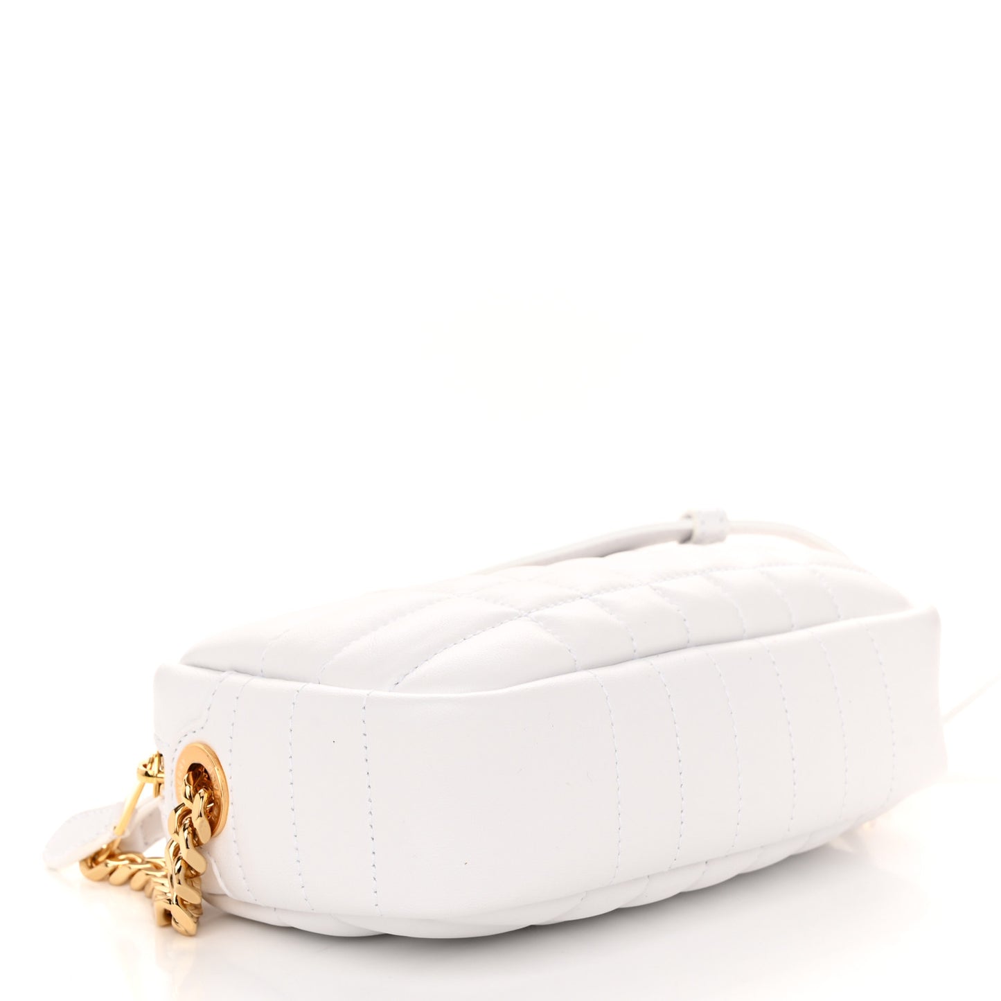 Lambskin Quilted Mini Lola Camera Bag White