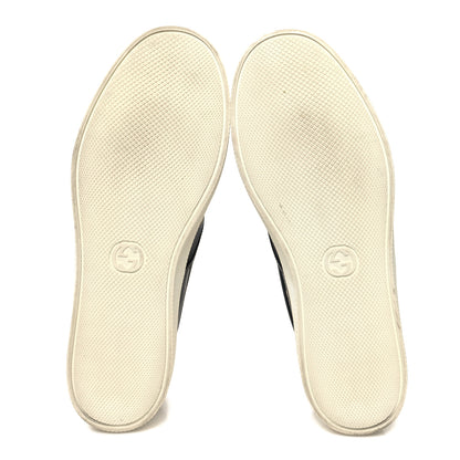 Gucci Calfskin Miro Soft Bee Star Embroidered Mens Dublin Slip On Sneakers 9 Black 5 of 9