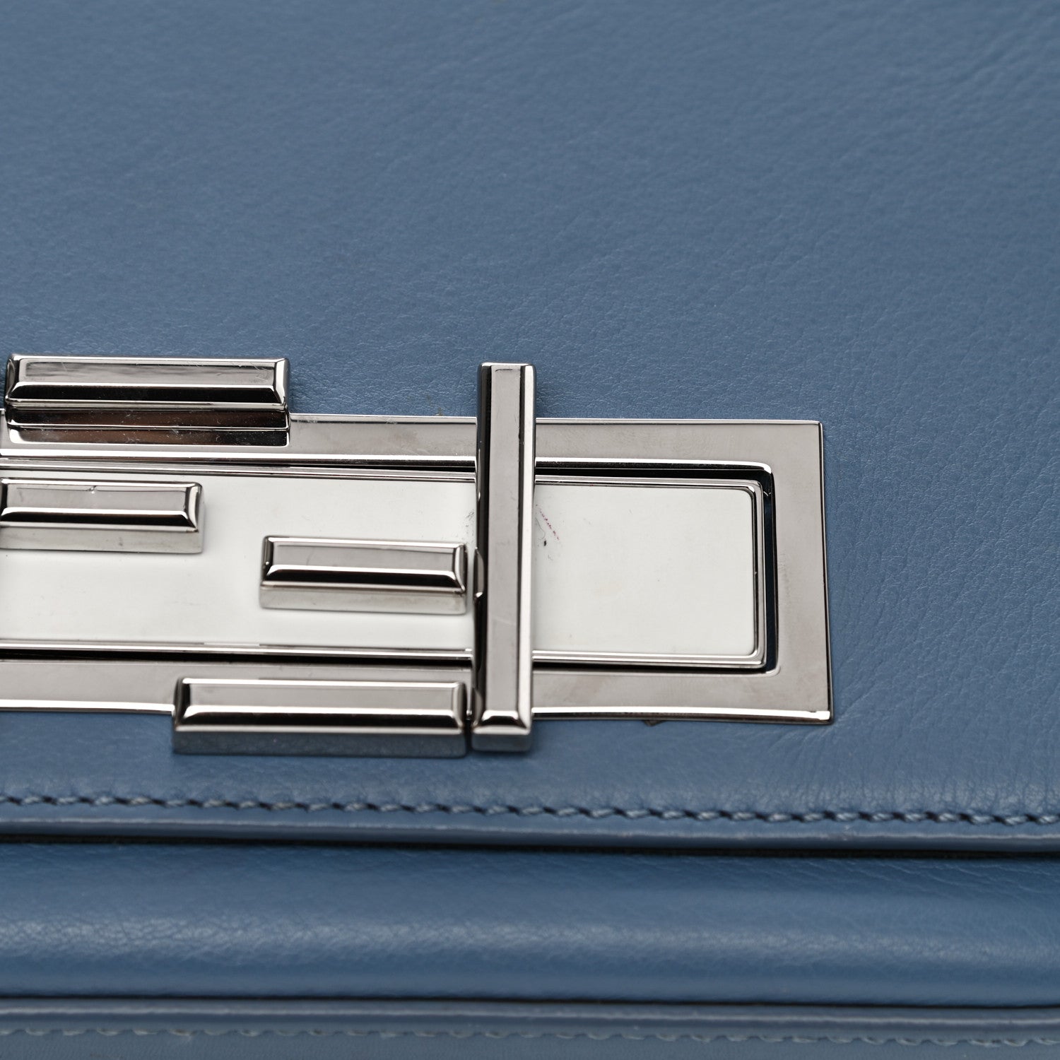 Fendi Vitello Dolce 3Baguette Shoulder Bag Light Blue 14 of 14