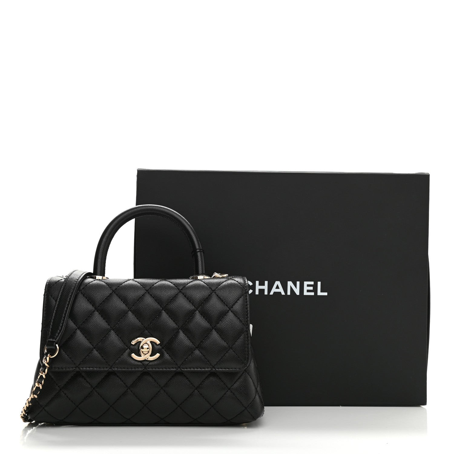Chanel Caviar Quilted Mini Coco Handle Flap Black 11 of 11