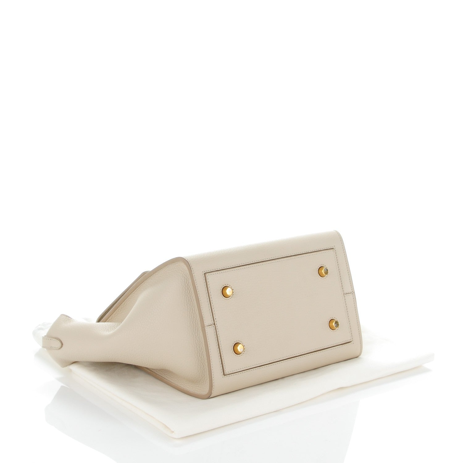 Celine Crisped Calfskin Mini Tie Knot Tote Light Taupe 4 of 7