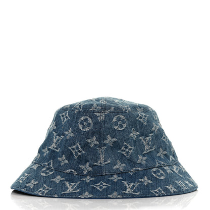 Louis Vuitton Monogram Denim Transformable Bob Bucket Hat 58 Blue 4 of 9