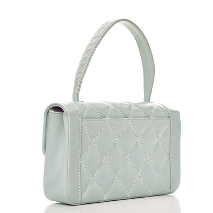 Chanel Calfskin Quilted Wild Stitch Flap Light Blue 4 of 12