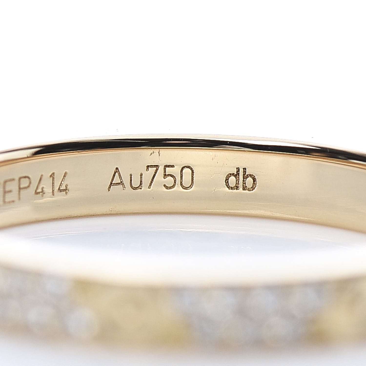 Cartier 18K Yellow Gold Diamond 2.6mm LOVE Paved Band Ring 49 4.75 5 of 6
