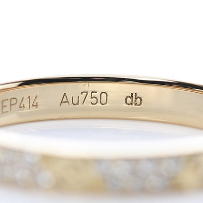 Cartier 18K Yellow Gold Diamond 2.6mm LOVE Paved Band Ring 49 4.75 5 of 6