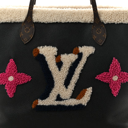 Louis Vuitton Calfskin Monogram Teddy Neverfull MM Black 8 of 12