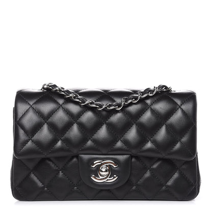 Chanel Lambskin Quilted Mini Rectangular Flap Black 1 of 14