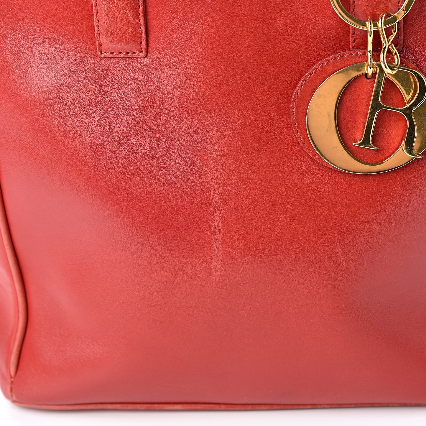 Calfskin Tote Red