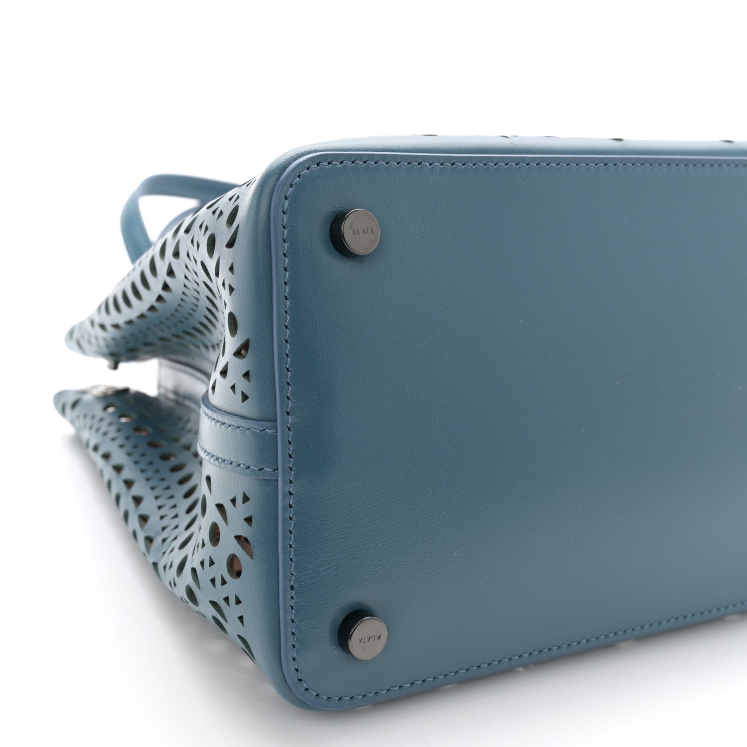 Alaia Calfskin Vienne Mina 25 Bag Bleu Ardoise 9 of 10