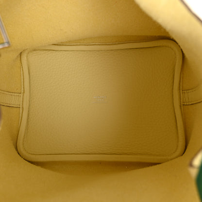 Hermes Taurillon Clemence Swift Eclat Picotin Lock 18 PM Jaune Milton Vert Vertigo 5 of 10