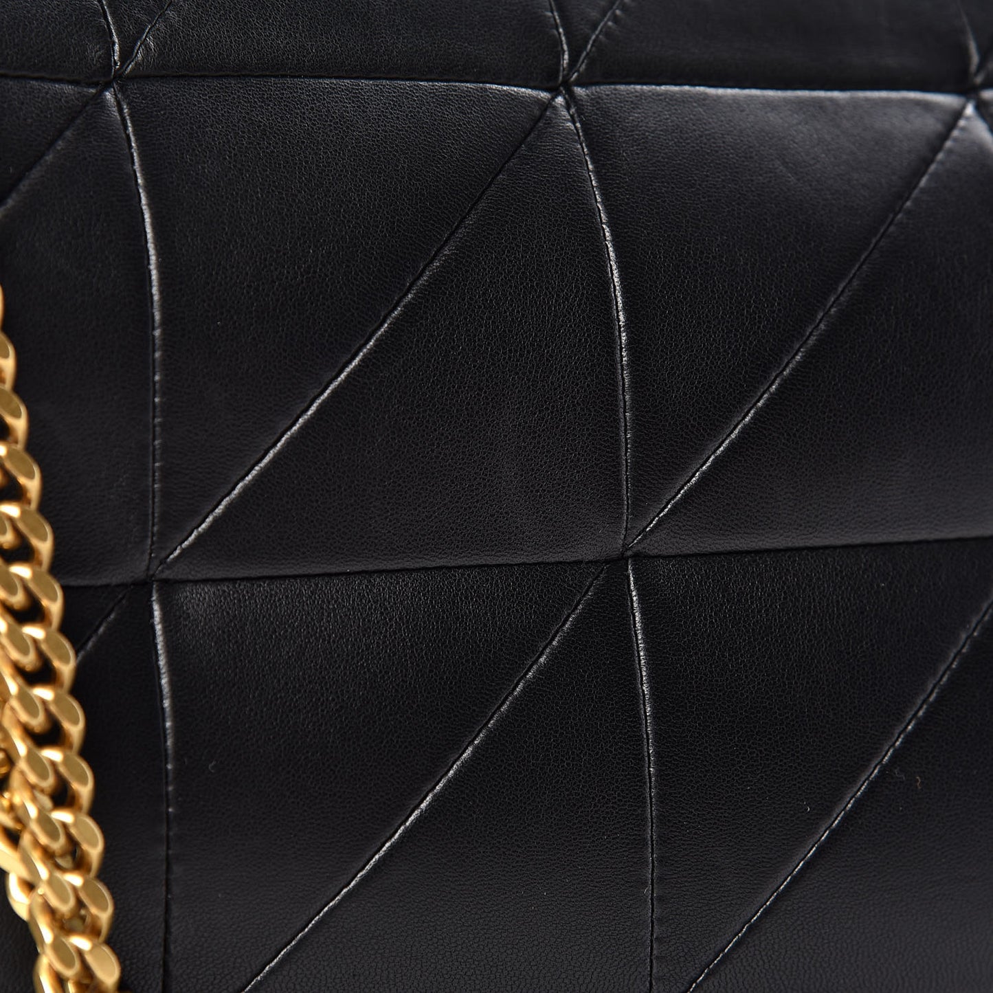 Lambskin Patchwork Monogram Large Jamie Black