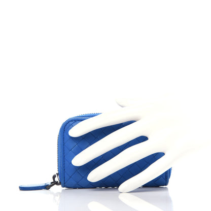 Bottega Veneta Nappa Intrecciato Zip Around Coin Purse Bleuette 4 of 10
