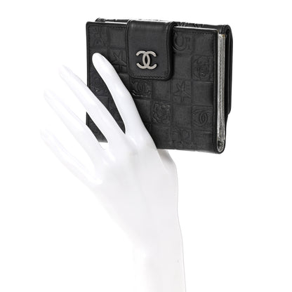 Chanel Metallic Lambskin Precious Symbols French Wallet Dark Silver 2 of 12