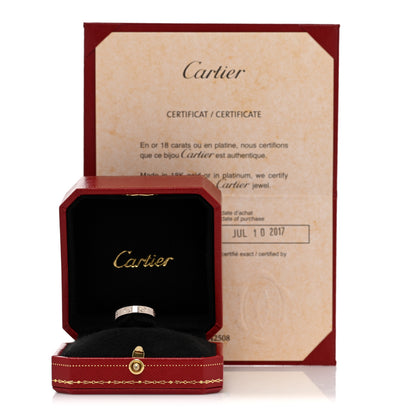 Cartier 18K White Gold 3.5mm LOVE Wedding Band Ring 50 5.25 5 of 5