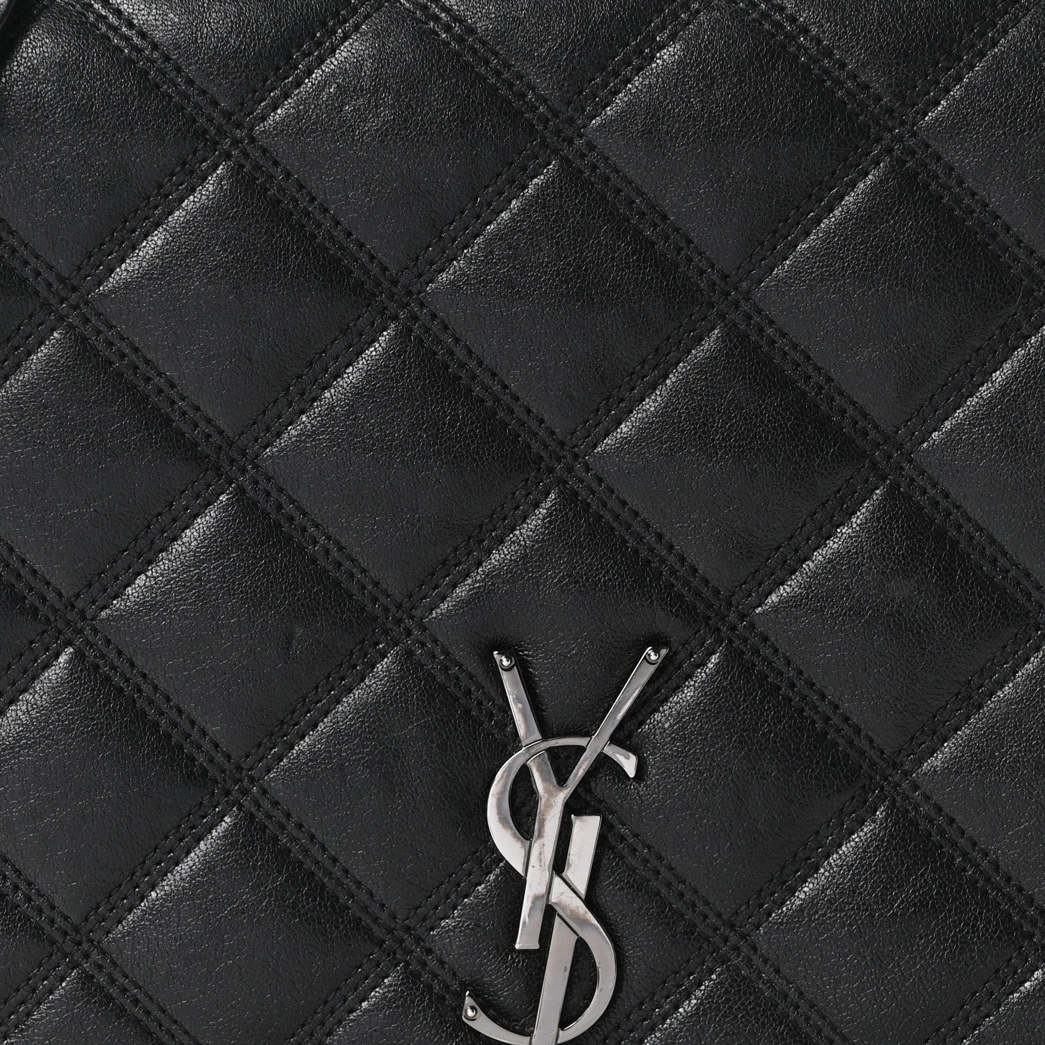 Saint Laurent Lambskin Quilted Mini Becky Chain Bag Black 8 of 10
