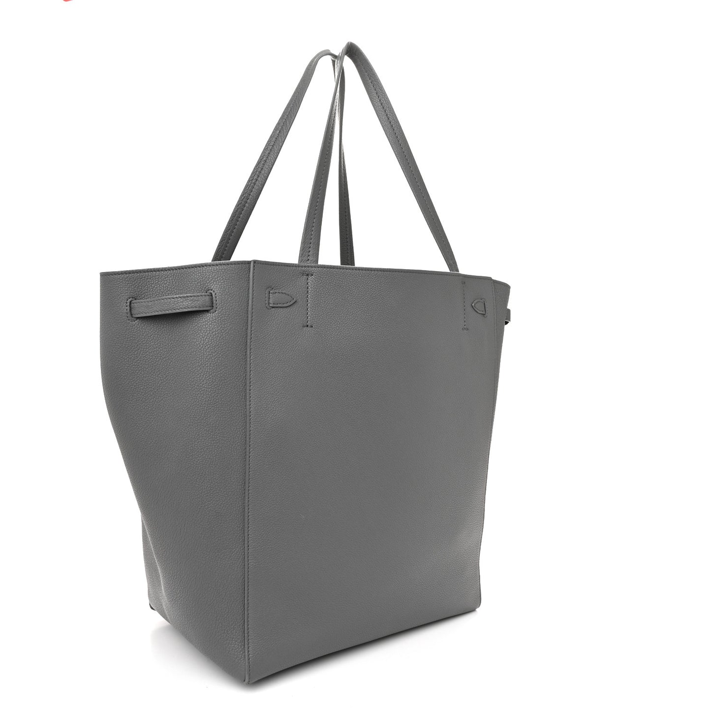 Soft Grained Calfskin Small Belt Cabas Phantom Medium Grey