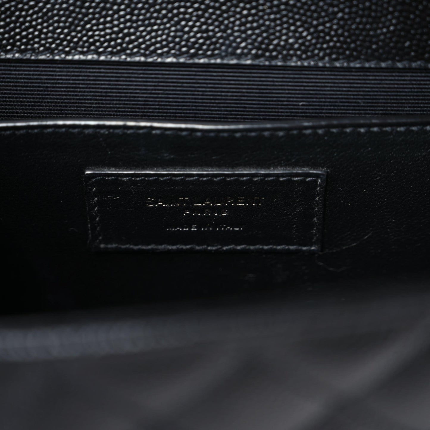 Grain De Poudre Textured Mixed Matelasse Triquilt Medium Monogram Satchel Black