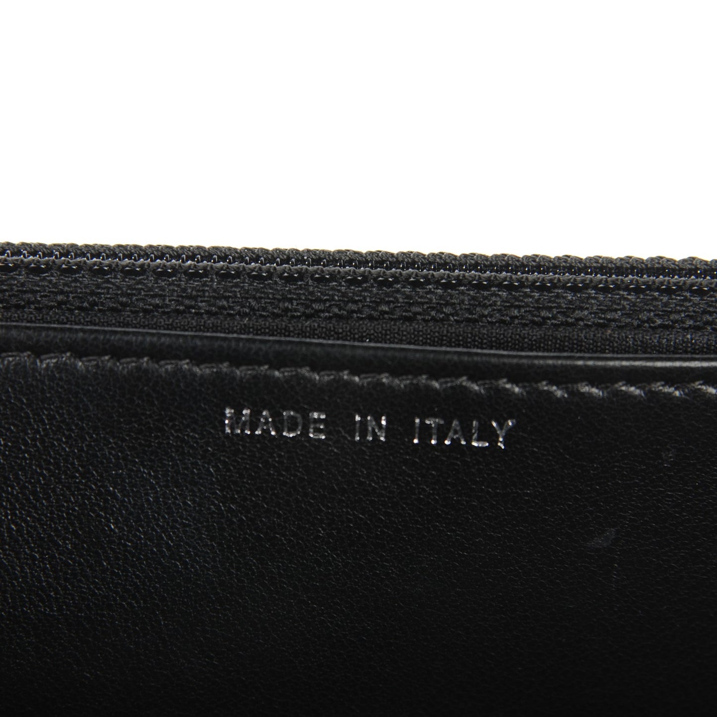 Calfskin Chevron Wallet On Chain WOC So Black