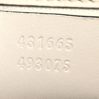 Gucci Calfskin Floral Medium Sylvie Top Handle Bag Off White 7 of 17