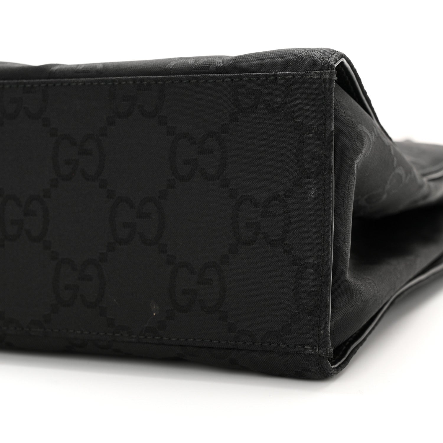 Gucci Nylon Monogram Bamboo Handle Bag Black 10 of 17