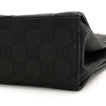Gucci Nylon Monogram Bamboo Handle Bag Black 10 of 17