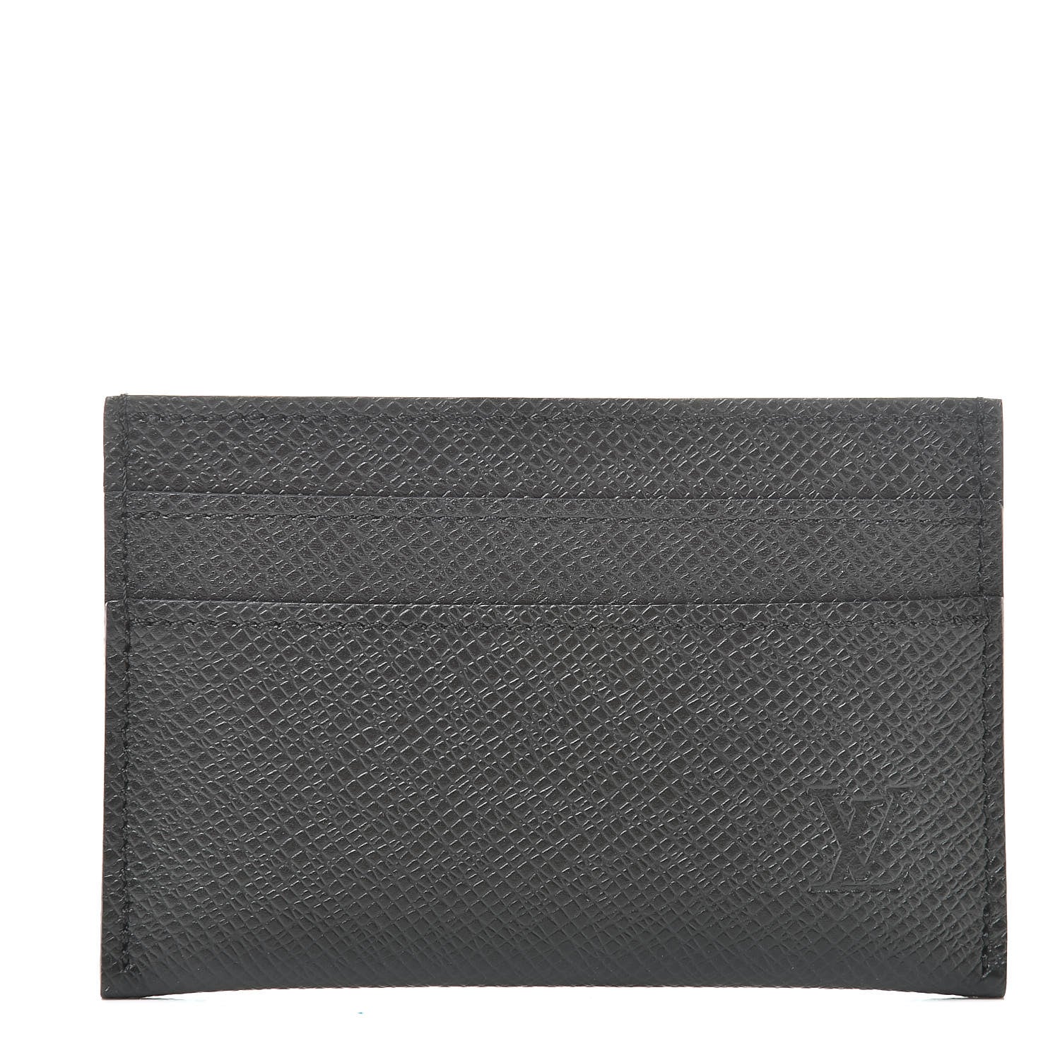 Louis Vuitton Taiga Double Card Holder Black 1 of 8