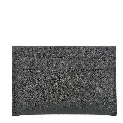 Louis Vuitton Taiga Double Card Holder Black 1 of 8