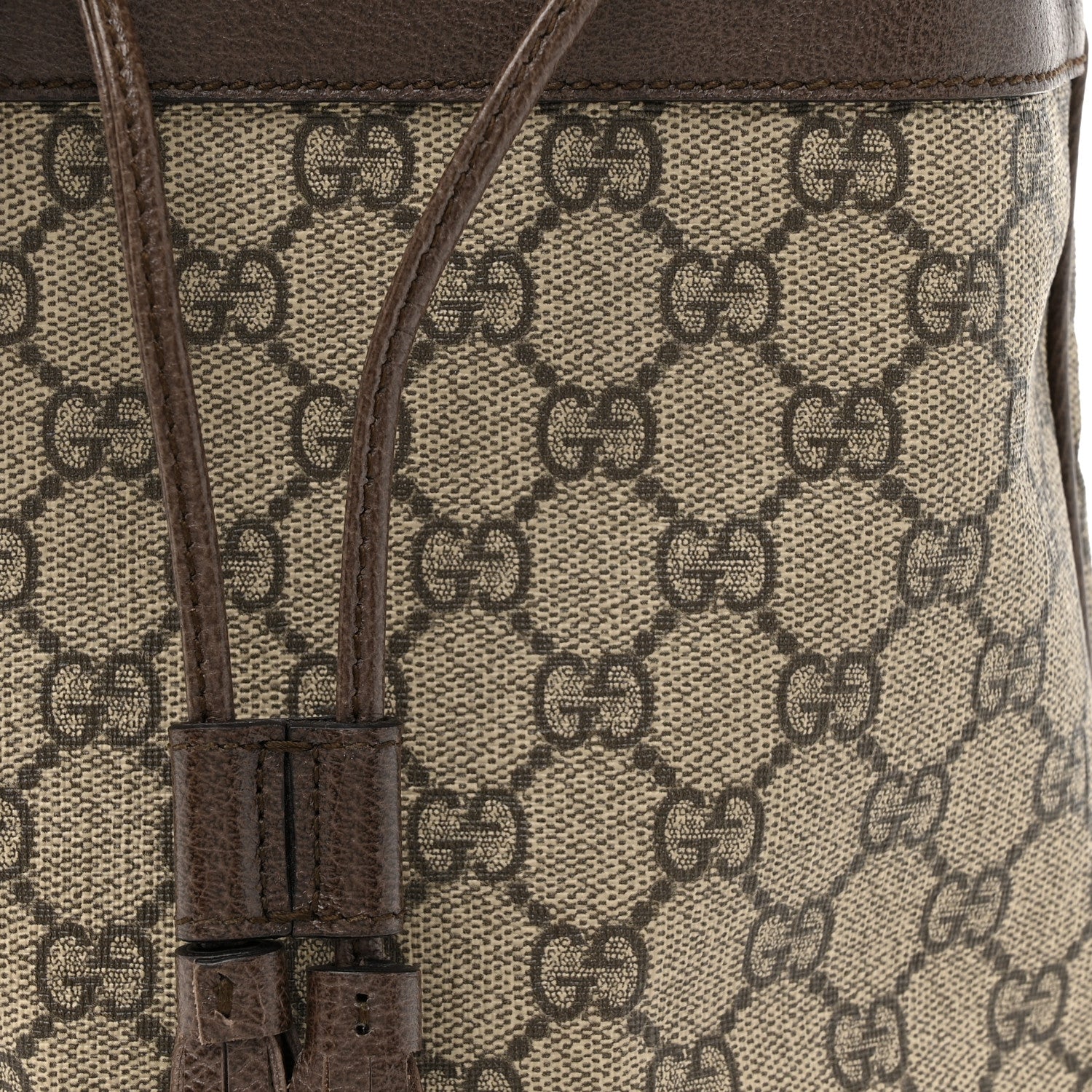 Gucci GG Supreme Monogram Web Small Ophidia Bucket Bag Brown 8 of 10