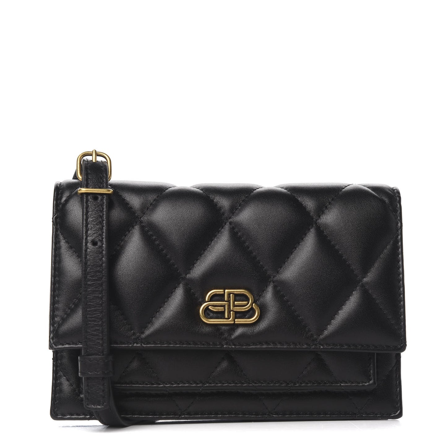 Nappa Calfskin Quilted XS Sharp Belt Bag Black