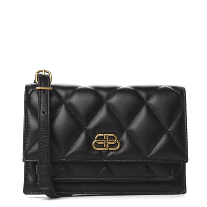 Balenciaga Nappa Calfskin Quilted XS Sharp Belt Bag Black 1 of 8