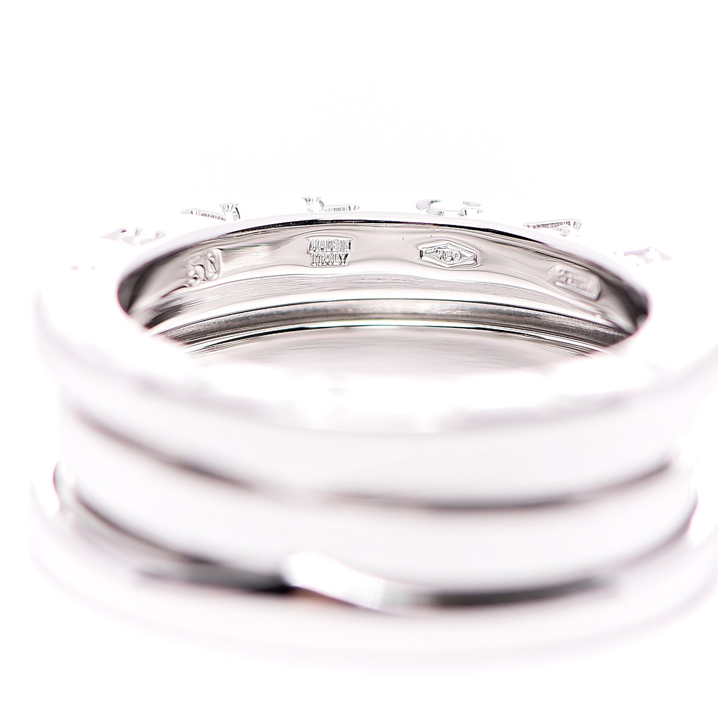 18K White Gold B.Zero1 Two-Band Ring 50 5.25