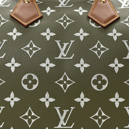 Louis Vuitton Calfskin Monogram Speedy P9 Bandouliere 30 Green Sancha 9 of 12