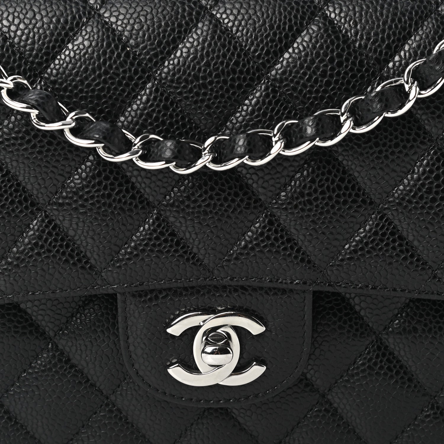 Chanel Caviar Quilted Medium Double Flap Black 8 of 11