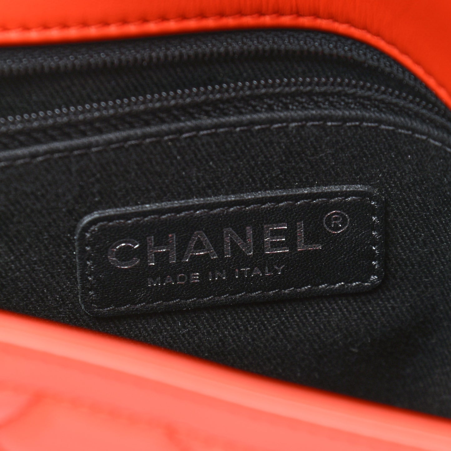 Patent Quilted Large Coco Shine Flap Orange