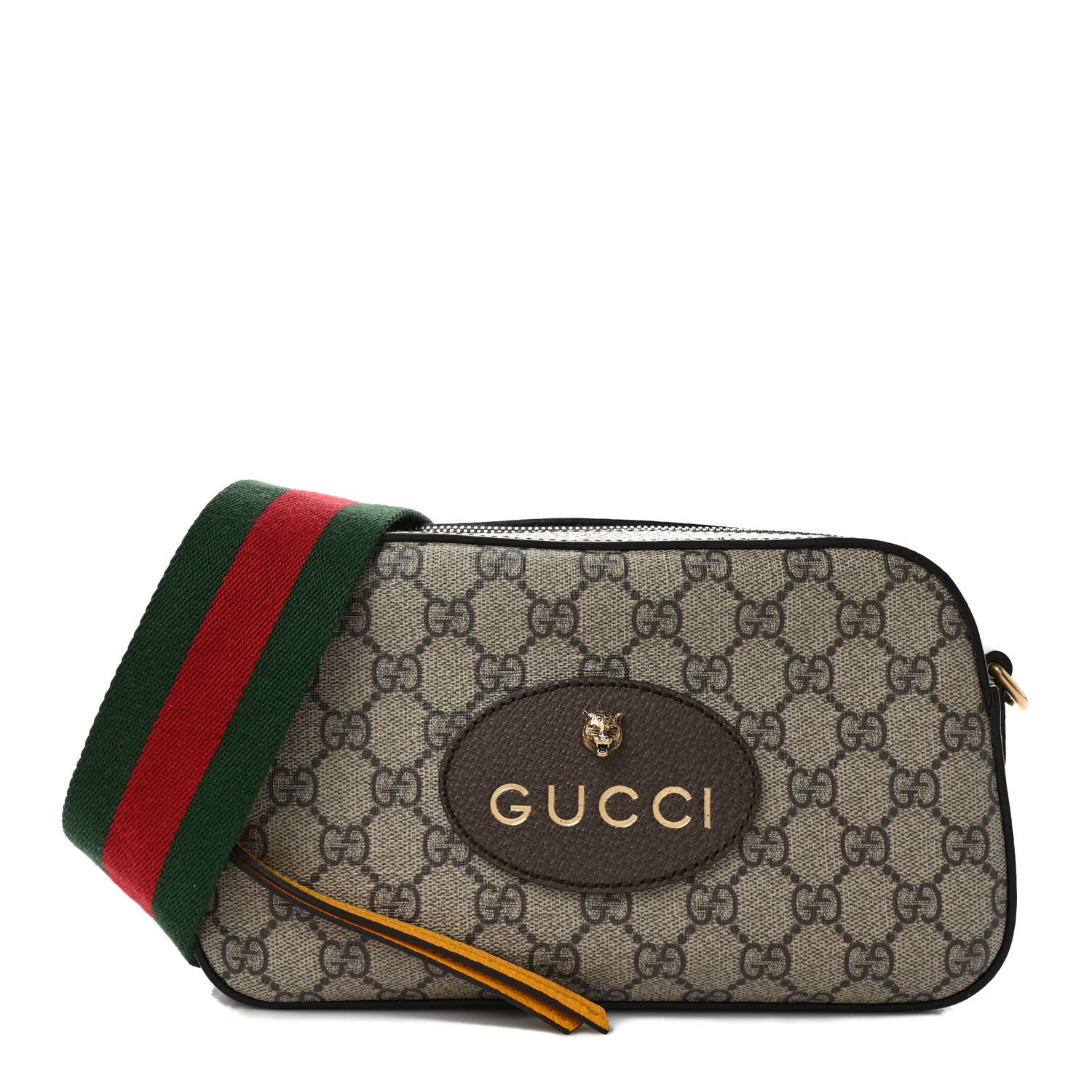 Gucci GG Supreme Monogram Web Neo Vintage Shoulder Bag Beige New Acero Crop 1 of 9