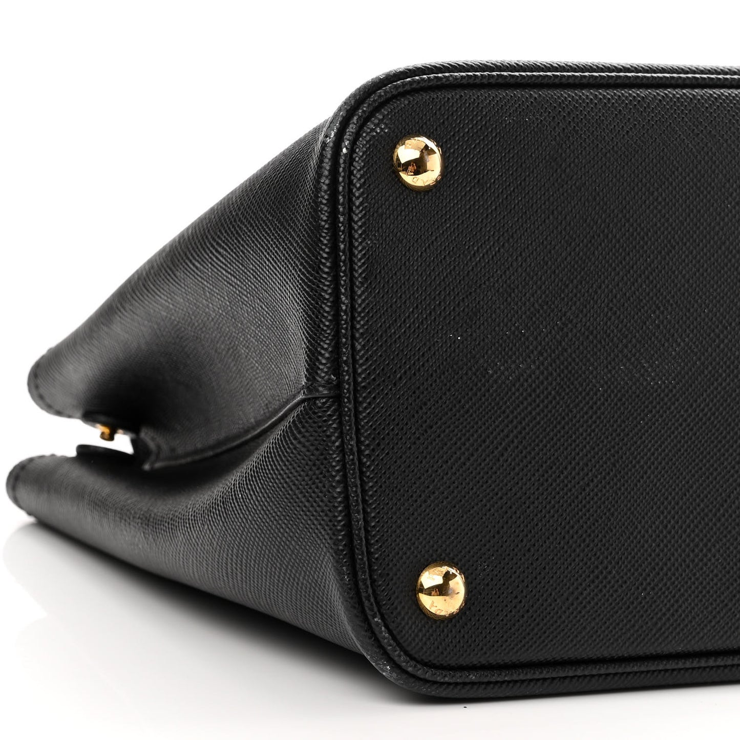 Saffiano Cuir Medium Double Bag Black Fuoco
