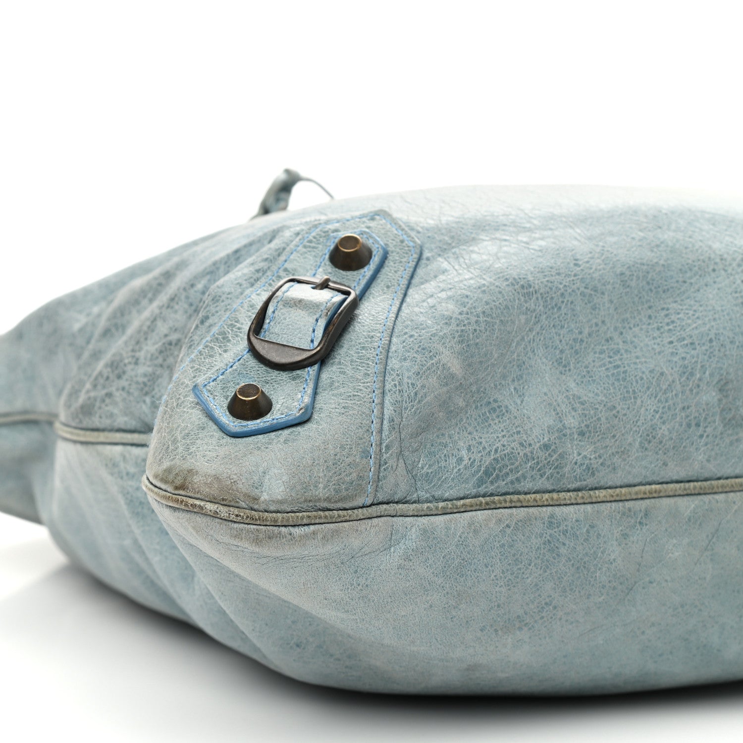 Balenciaga Chevre Classic Hardware Flat Messenger Sky Blue 9 of 12