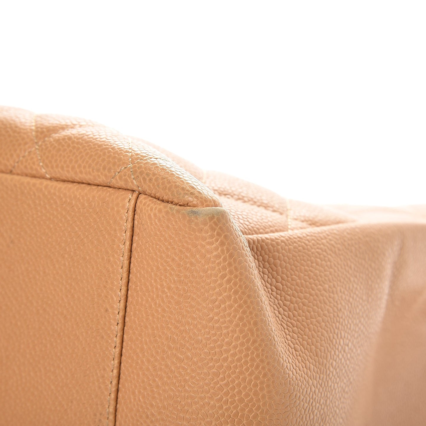 Caviar Quilted Grand Shopping Tote GST Beige