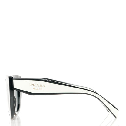 Prada Acetate Sunglasses SPR 14W Black White 3 of 8