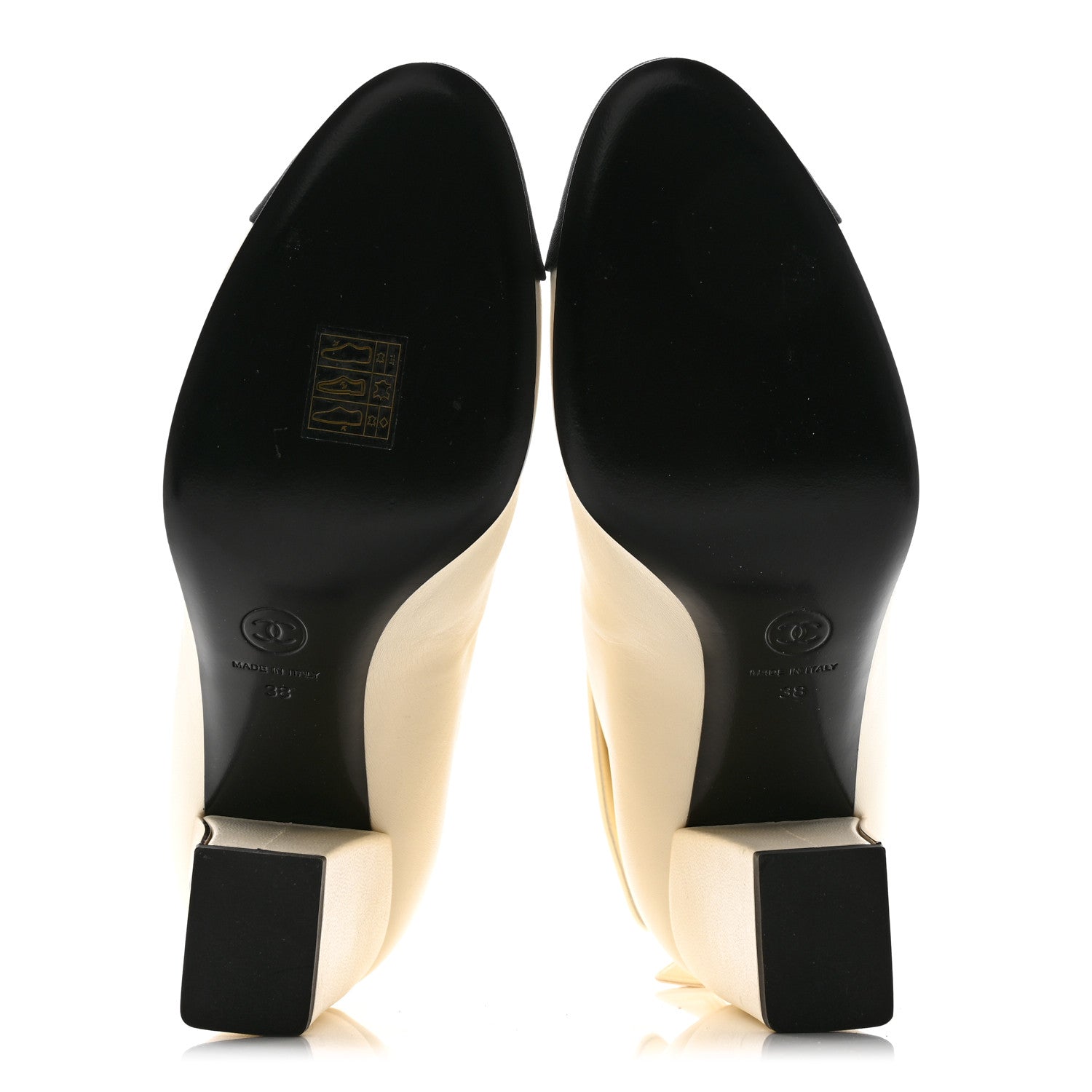 Chanel Lambskin Grosgrain Triangle & Collar 90 Ankle Boots 38 Ivory Black 6 of 10