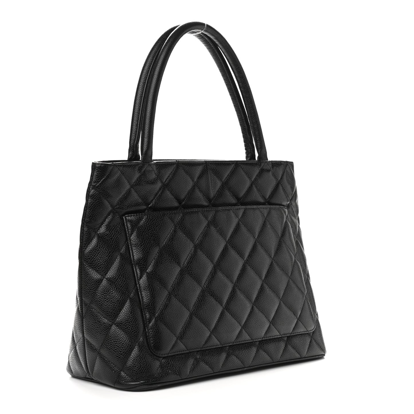 Caviar Quilted Medallion Tote Black
