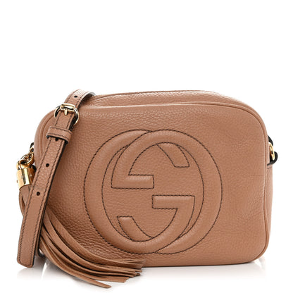Gucci Pebbled Calfskin Small Soho Disco Bag Camelia 1 of 14