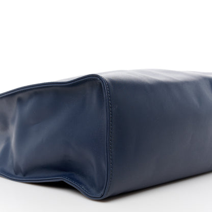 Telfar Vegan Leather Medium Shopping Bag Navy 9 of 10