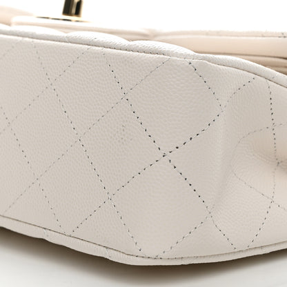 Chanel Caviar Quilted Small Double Flap White 10 of 11