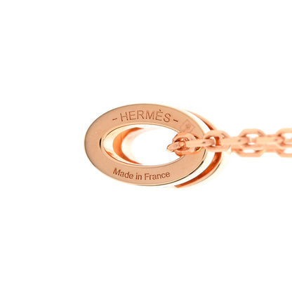 Hermes Lacquered Rose Gold Mini Pop H Pendant Necklace White 6 of 8