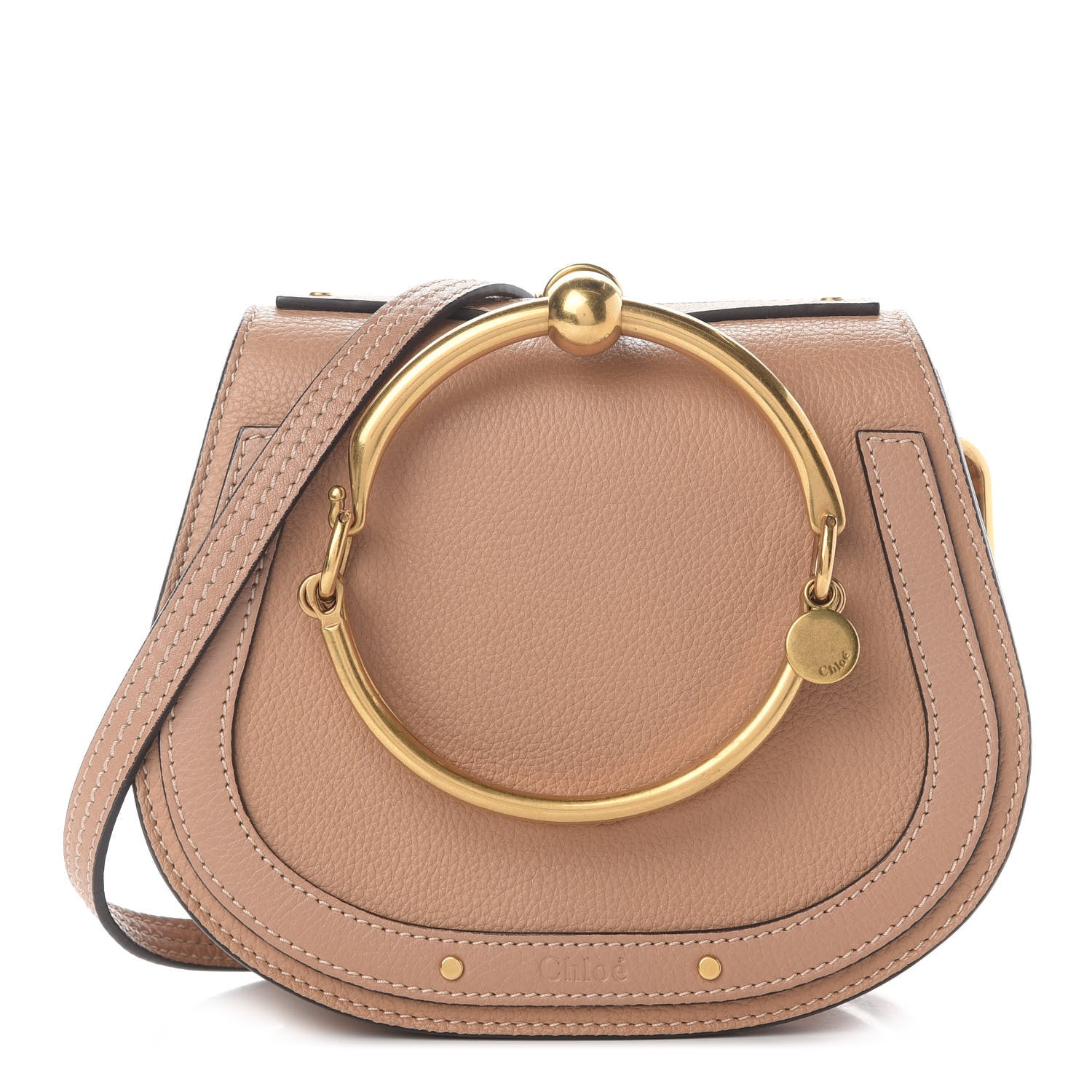 Chloe Calfskin Suede Small Nile Bracelet Bag Biscotti Beige 1 of 9