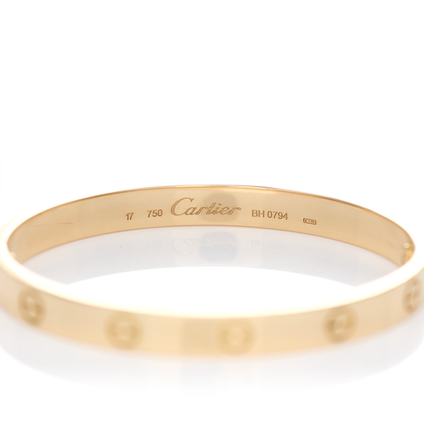 18K Yellow Gold LOVE Bracelet 17