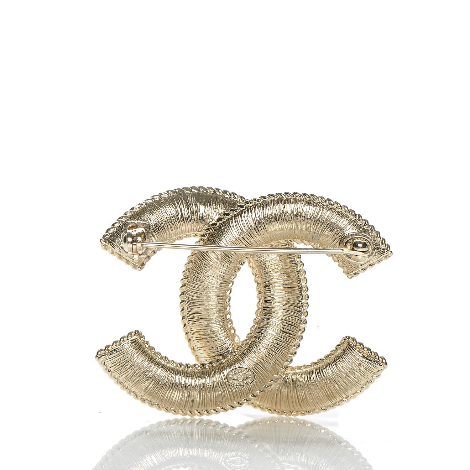 Chanel Pearl Large CC Brooch Gold 3 of 5