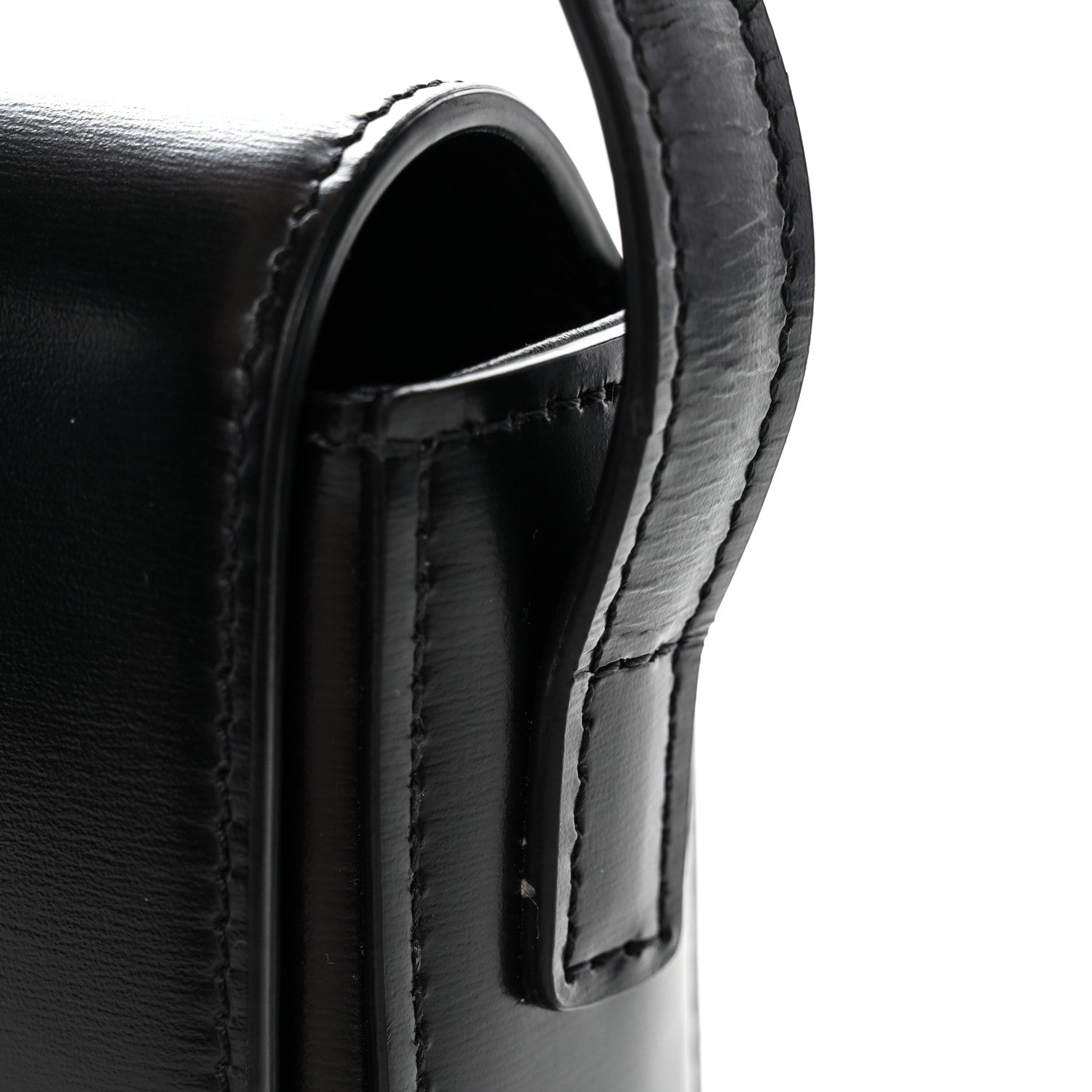 Celine Shiny Calfskin Triomphe Shoulder Bag Black 11 of 12