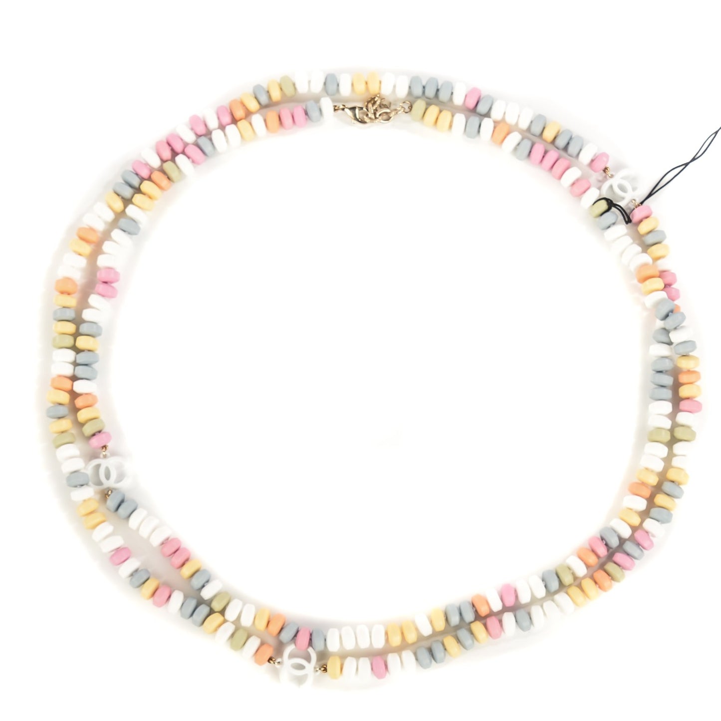 Candy CC Double Strand Necklace Multicolor